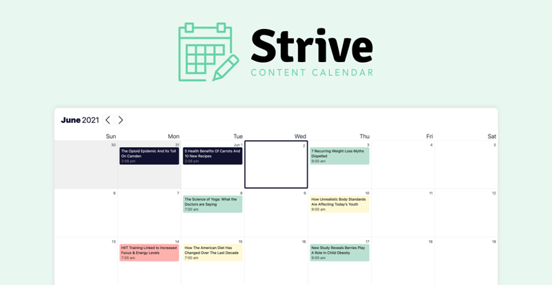 Strive Content Calendar