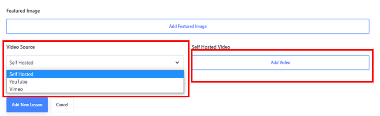 Uploading Self Hosted Video