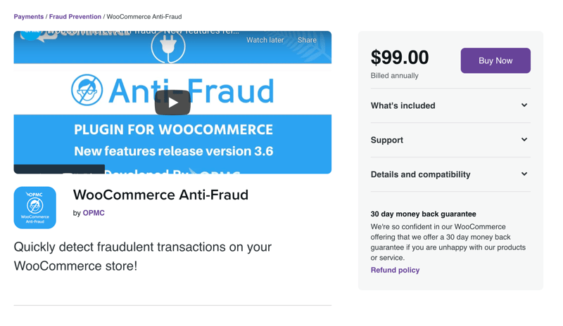 WooCommerce Anti-Fraud plugin