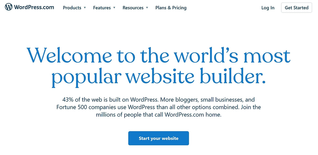 WordPress.com is the best website builder for affiliate marketing if you're interested in the WordPress software