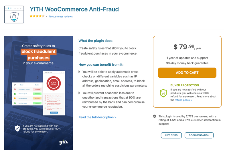 YITH WooCommerce Anti-Fraud plugin