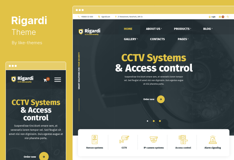 Rigardi Theme - CCTV Security Company & Body Guard WordPress Theme