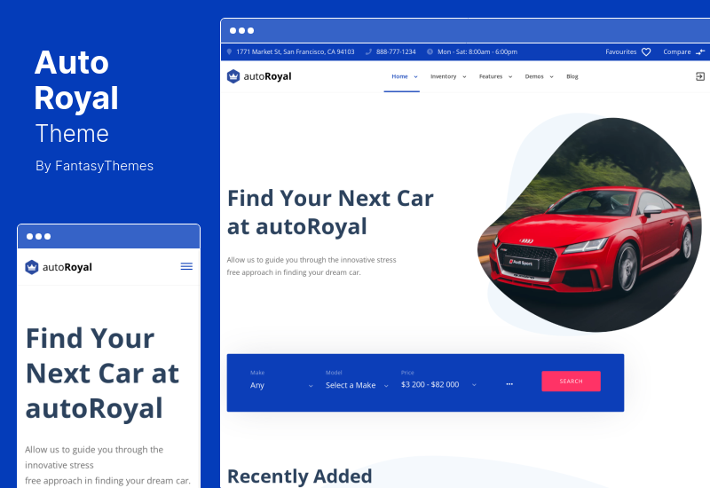 AutoRoyal Theme - Automotive WordPress Theme
