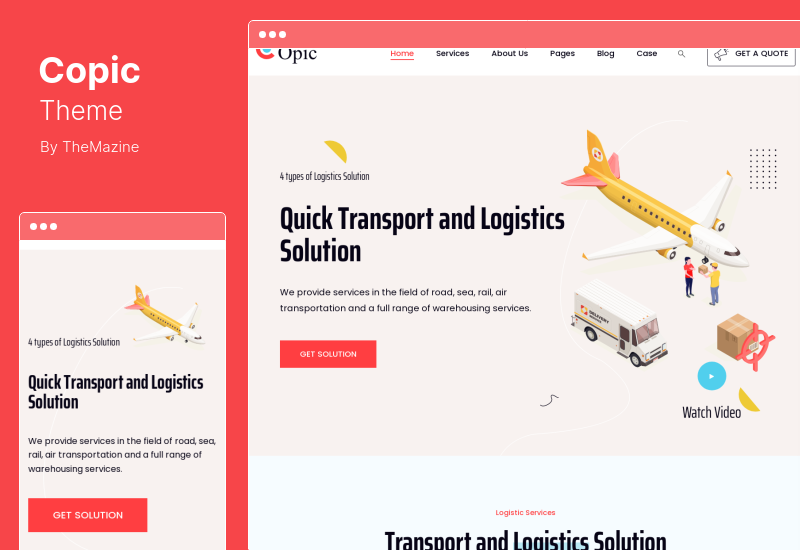 Copic Theme - Transport & Logistics WordPress Theme
