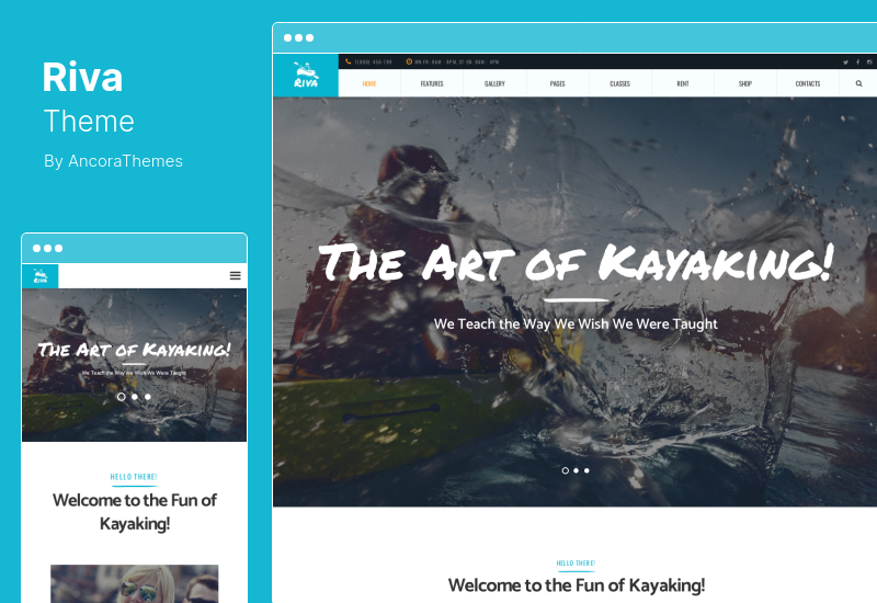 Riva Theme - Kayaking / Paddling / Water Sports & Outdoors WordPress Theme