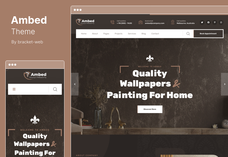 Ambed Theme - Wallpapers & Painting Services WordPress Theme