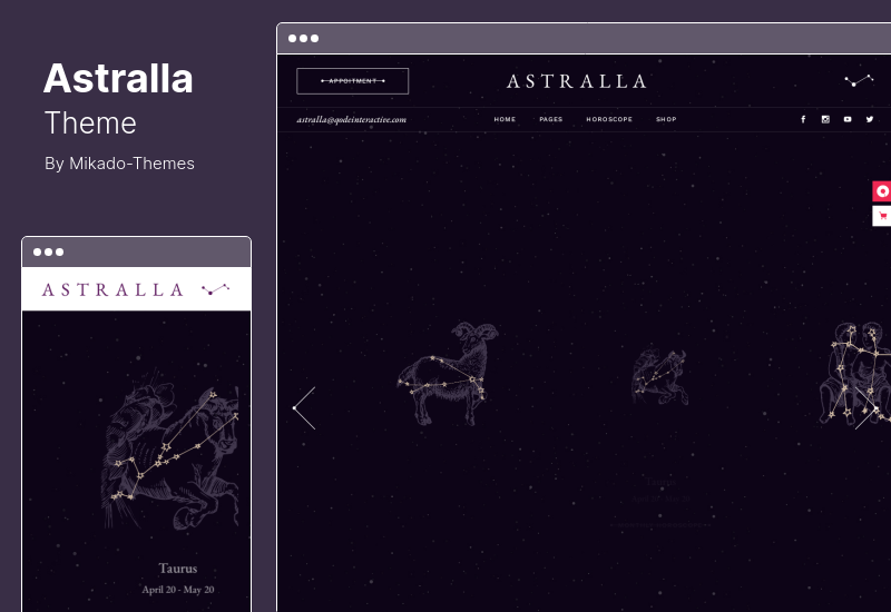 Astralla Theme - Horoscope and Astrology WordPress Theme