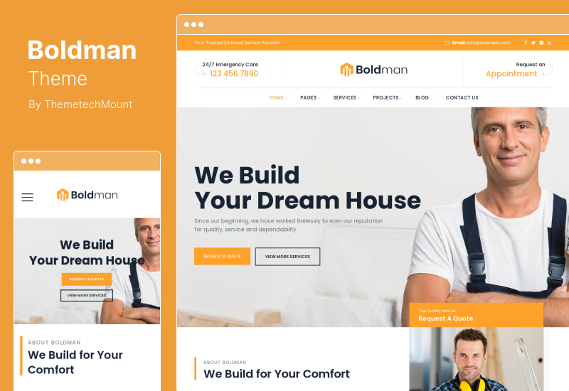 Boldman Theme - Handyman Renovation Services WordPress Theme