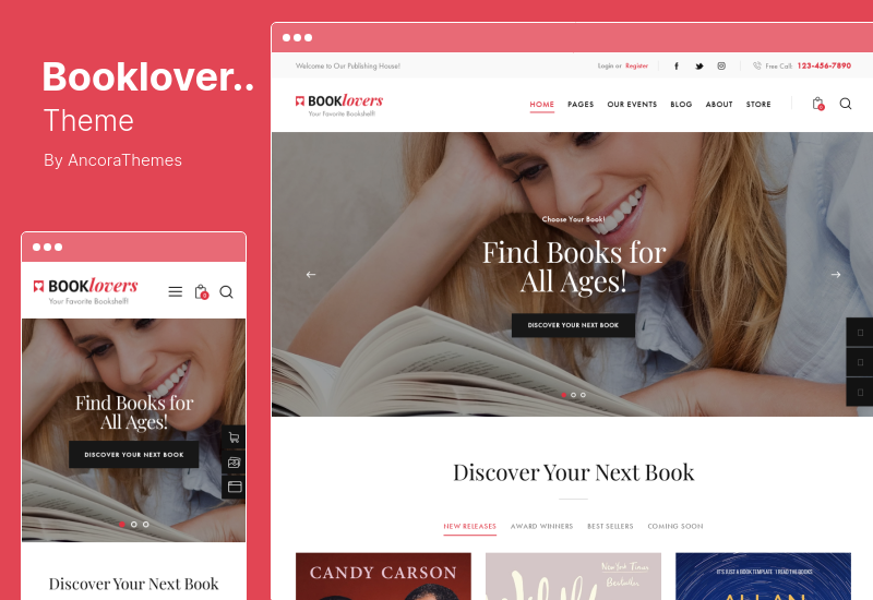 Booklovers Theme - Publishing House & Book Store WordPress Theme