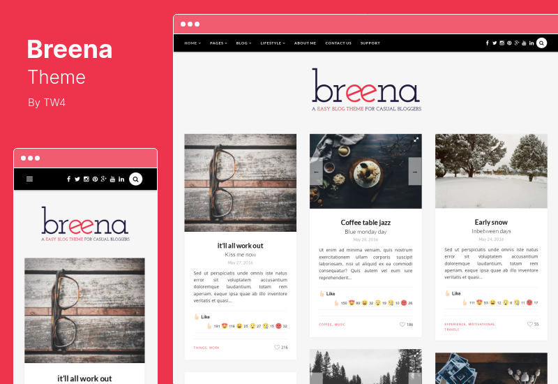 Breena Theme - A Responsive Blog WordPress Theme