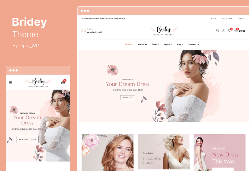 Bridey Theme - Bridal Store WooCommerce WordPress Theme