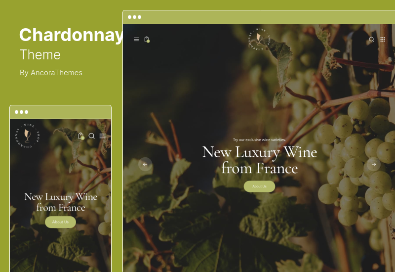 Chardonnay Theme - Wine Store  Vineyard WordPress Theme