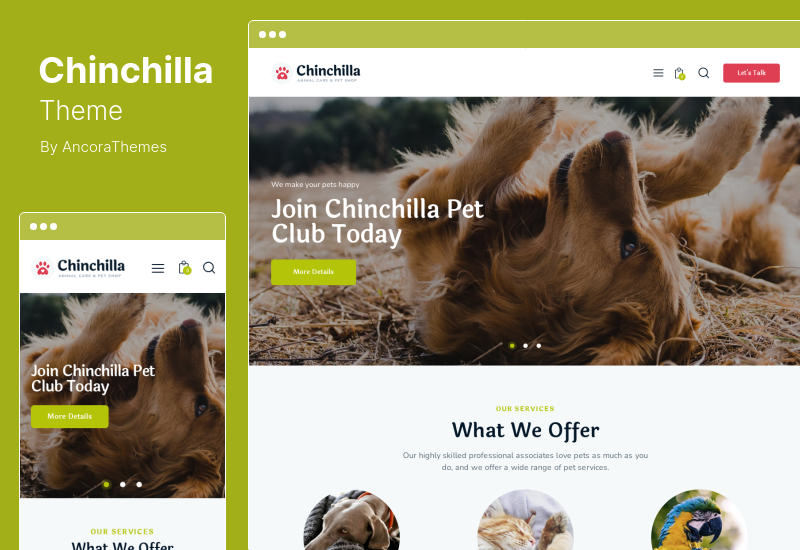 Chinchilla Theme - Animal Care & Pet Shop WordPress Theme