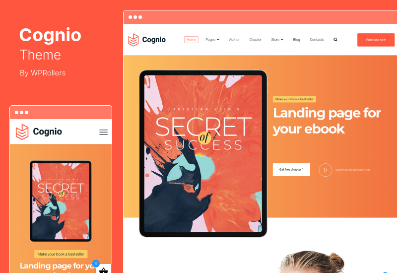 Cognio Theme - Modern eBook Promo WordPress Theme