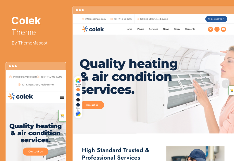 Colek Theme - Air Conditioning & Heating WordPress Theme