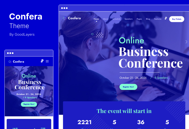 Confera Theme - Conference & Event WordPress Theme