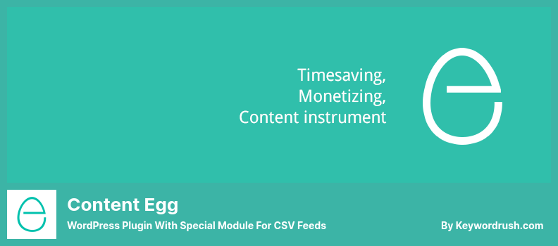 Content Egg Plugin - WordPress Plugin With Special Module for CSV Feeds