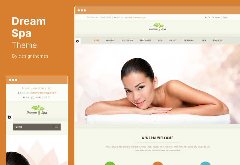 Dream Spa Theme - Beauty Salon WordPress Theme