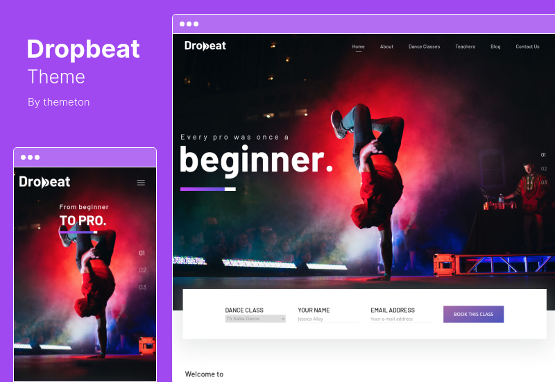 Dropbeat Theme - Creative Dance Studio WordPress Theme