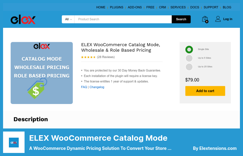 ELEX WooCommerce Catalog Mode Plugin - A WooCommerce Dynamic Pricing Solution to Convert Your Store to a Catalog