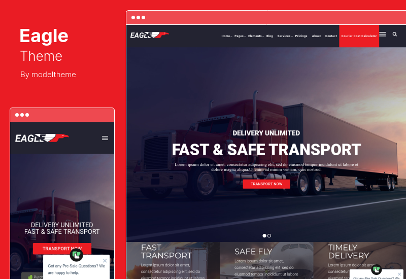 Eagle Theme - Logistics & Transportation WordPress Theme