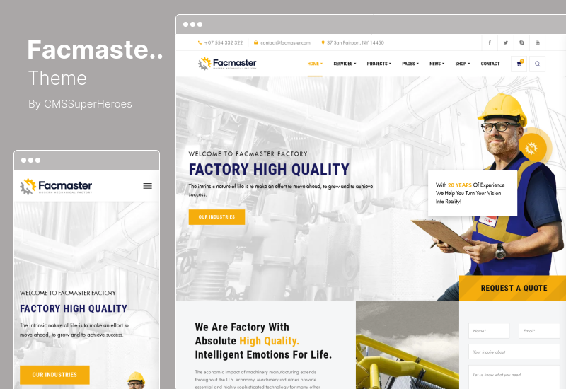 Facmaster Theme - Factory  Industrial WordPress Theme