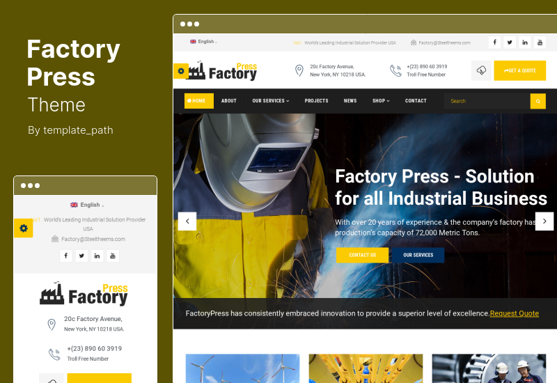 FactoryPress Theme - Factory, Company and Industry WordPress Theme