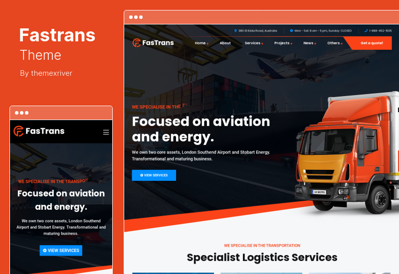 Fastrans Theme - Logistics & Transportation WordPress Theme