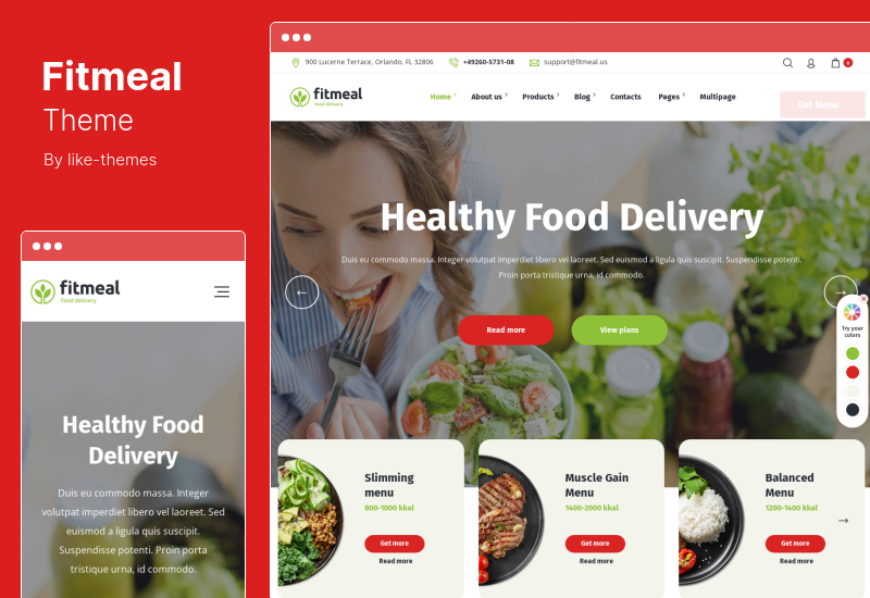 Fitmeal Theme - Healthy Food Delivery and Diet Nutrition WordPress Theme