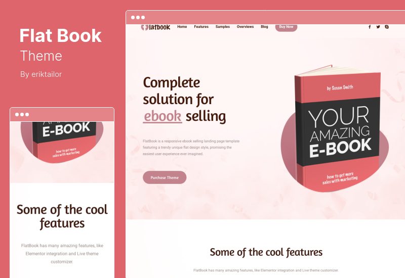 FlatBook Theme - eBook Selling WordPress Theme