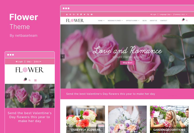 Flower Theme - Creative Flower Woocommerce WordPress Theme
