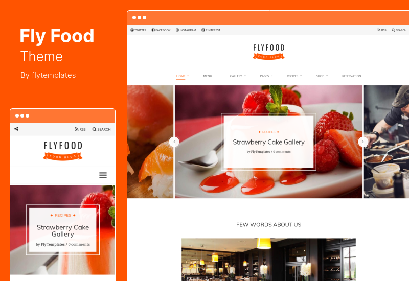 FlyFood Theme - Catering and Food WordPress Theme
