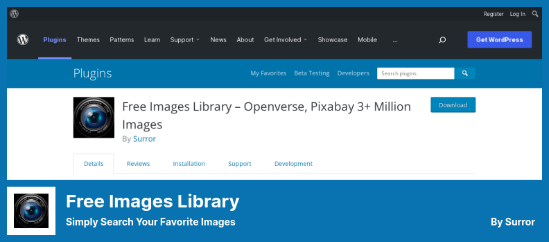 Free Images Library Plugin - Simply Search Your Favorite Images