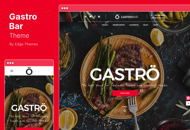GastroBar Theme - WordPress Theme for Fast Food Restaurants and Bars