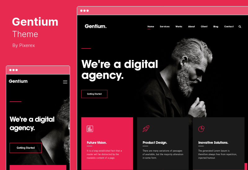 Gentium Theme - A Creative Digital Agency WordPress Theme