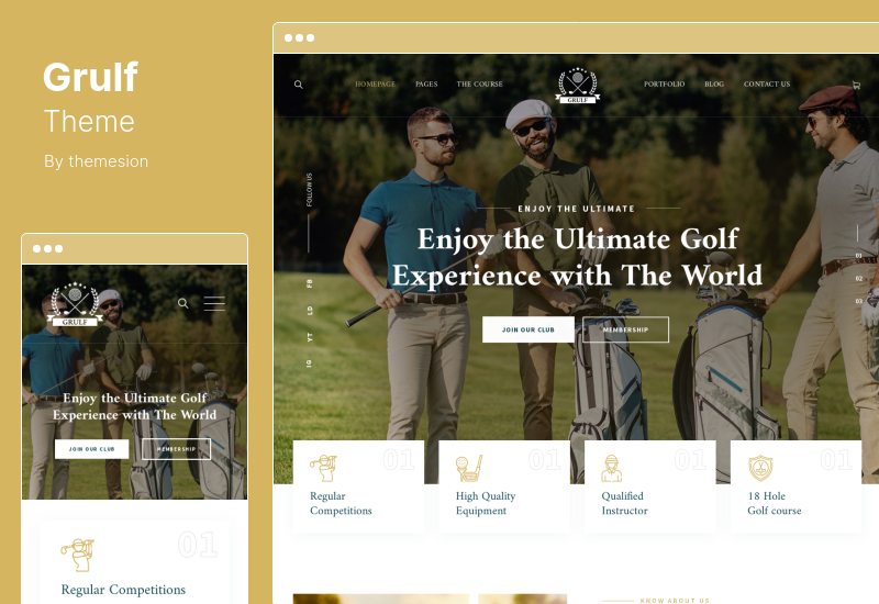 Grulf Theme - Golf Club WordPress Theme