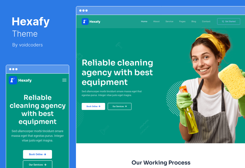 Hexafy Theme - Cleaning Company WordPress Theme