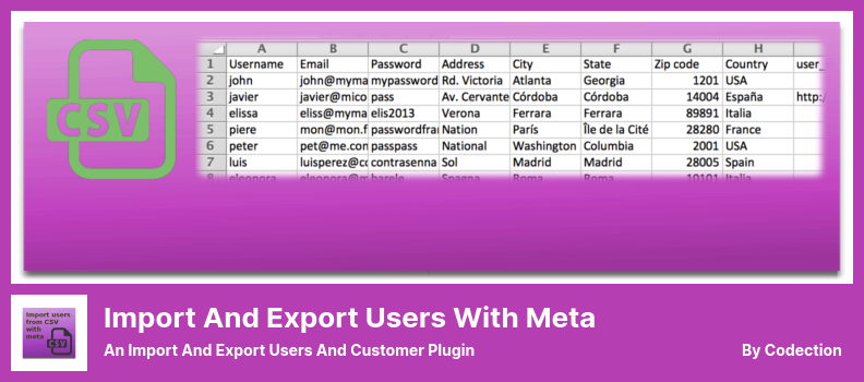 Import and Export Users With Meta Plugin - An Import and Export Users and Customer Plugin