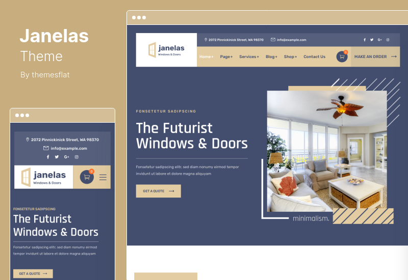 Janelas Theme - Windows & Doors Services WordPress Theme