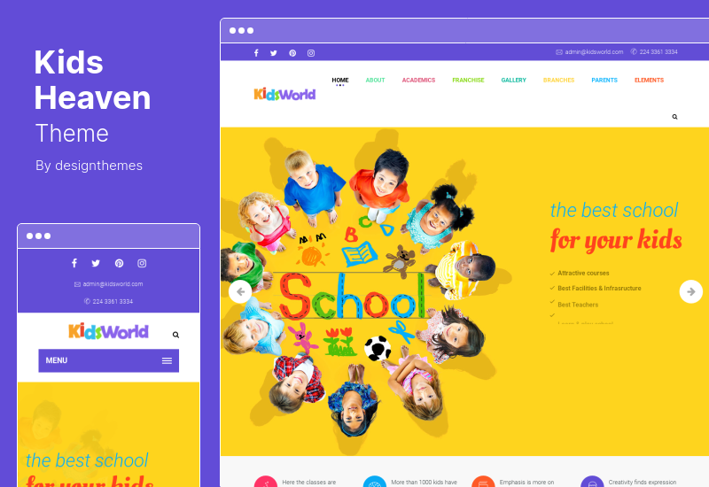 Kids Heaven Theme - Children Education WordPress Theme