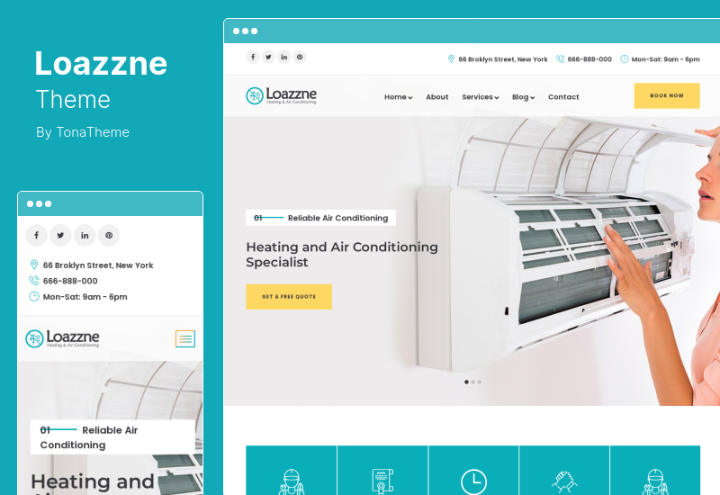 Loazzne Theme - Air Conditioning Services WordPress Theme