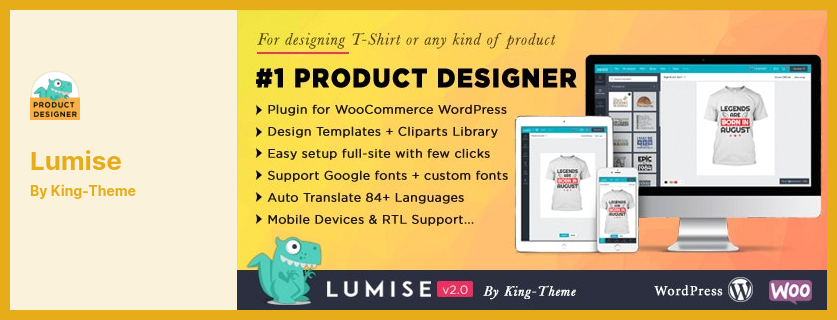 Lumise Plugin - Product Designer for WooCommerce WordPress
