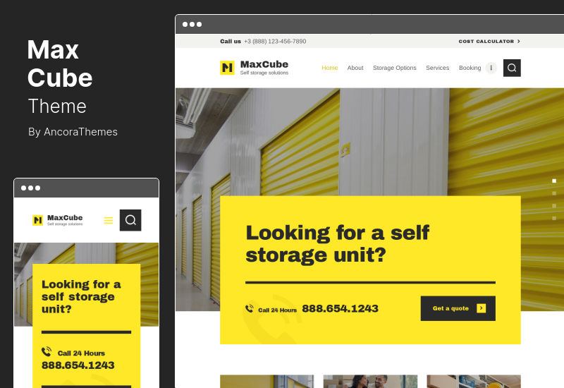 MaxCube Theme - Moving & Self Storage Relocation Business WordPress Theme