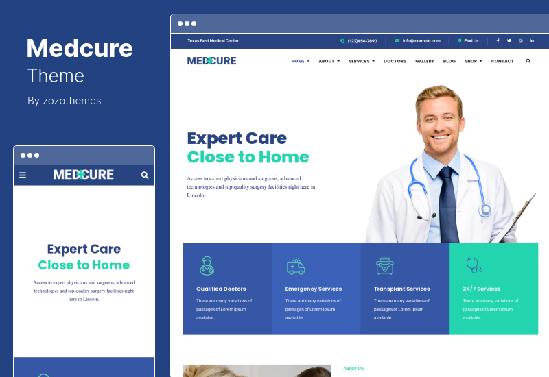 Medcure Theme - Health and Medical Care WordPress Theme