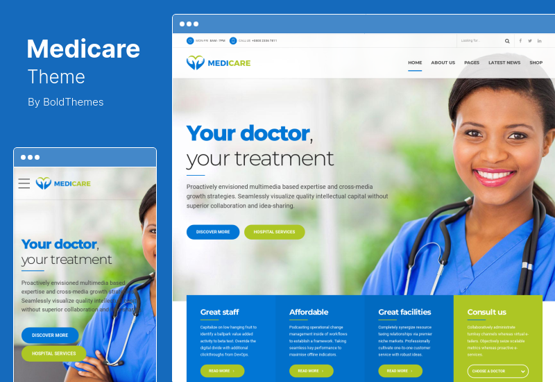 Medicare Theme - Doctor, Medical & Healthcare WordPress Theme