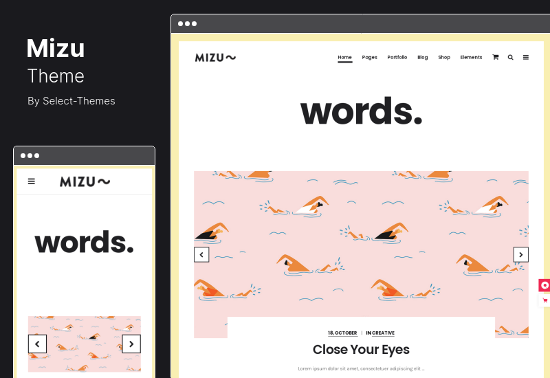 Mizu Theme - A WordPress Theme for Design Agencies and Creative Studios