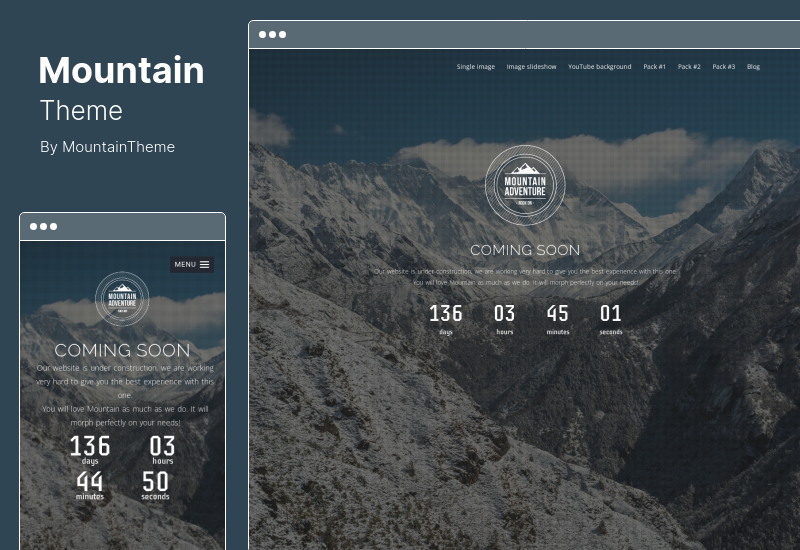 Mountain Theme - Exclusive Coming Soon WordPress Theme