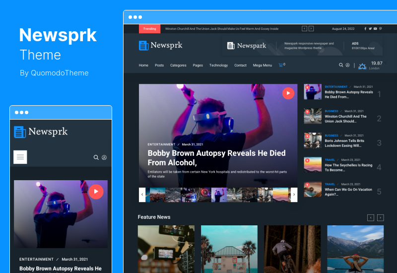 Newsprk Theme - Newspaper WordPress Theme