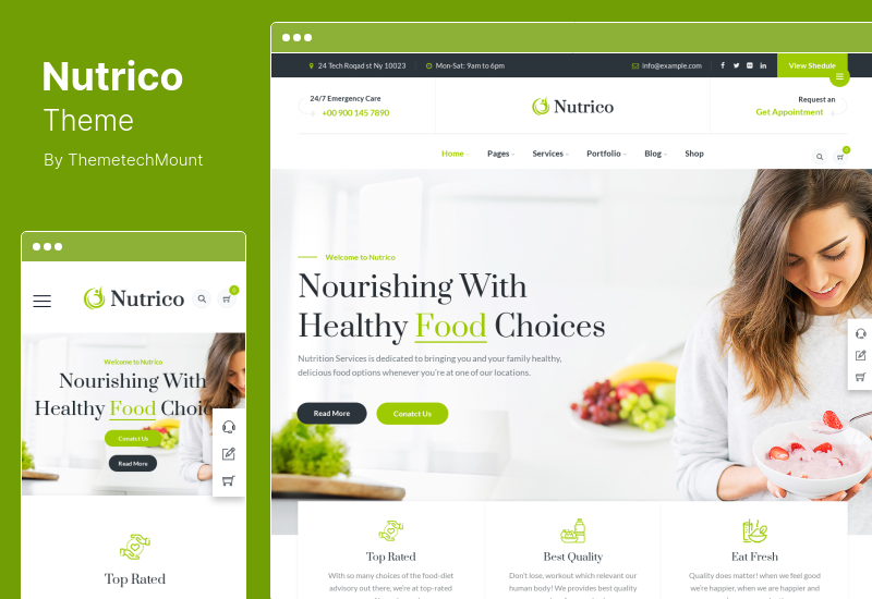 Nutrico Theme - Nutrition Health and Diet Consultancy WordPress Theme 