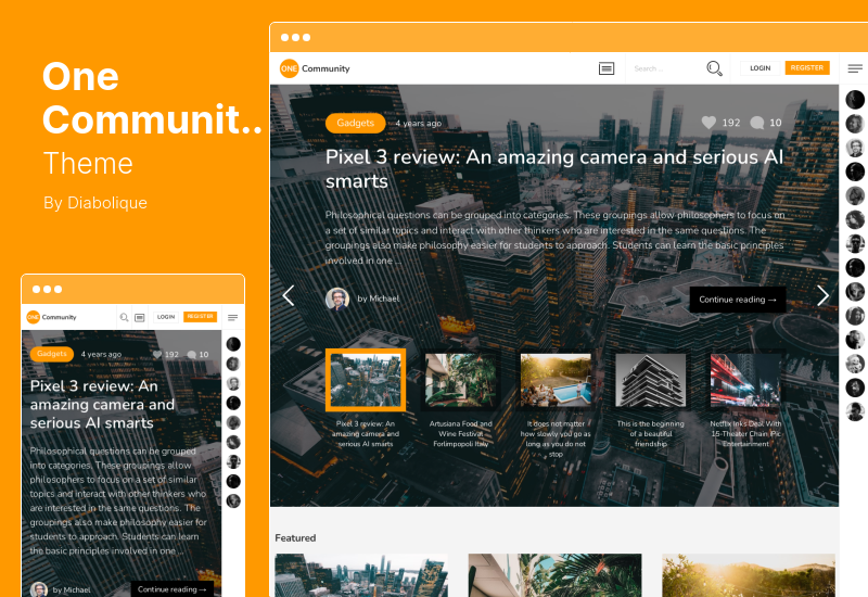 OneCommunity Theme - BuddyPress Membership WordPress Theme